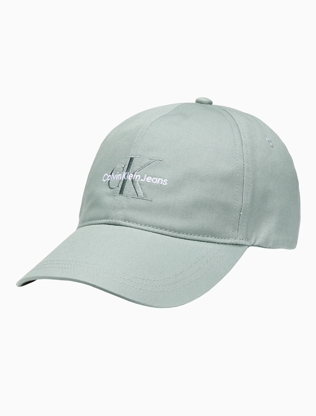 Buy 남녀공용 CKJ 모노그램 엠브로이더리 볼캡 in color KHAKI GREY