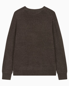 Buy 남성 긴팔 울 블렌드 로고 스웨터 in color DARK GREY