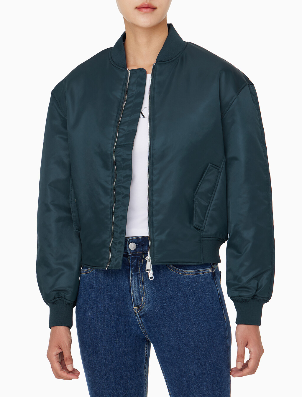 Buy 여성 필드 나일론 보머 자켓 in color NAVY