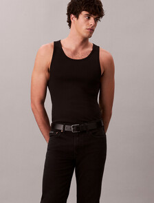 Buy 남성 슬림 스트레이트핏 블랙 데님 in color BLACK