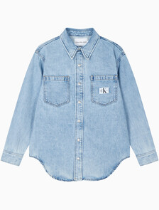 Buy 여성 오버사이즈 데님 셔츠 in color CHALKY BLUE