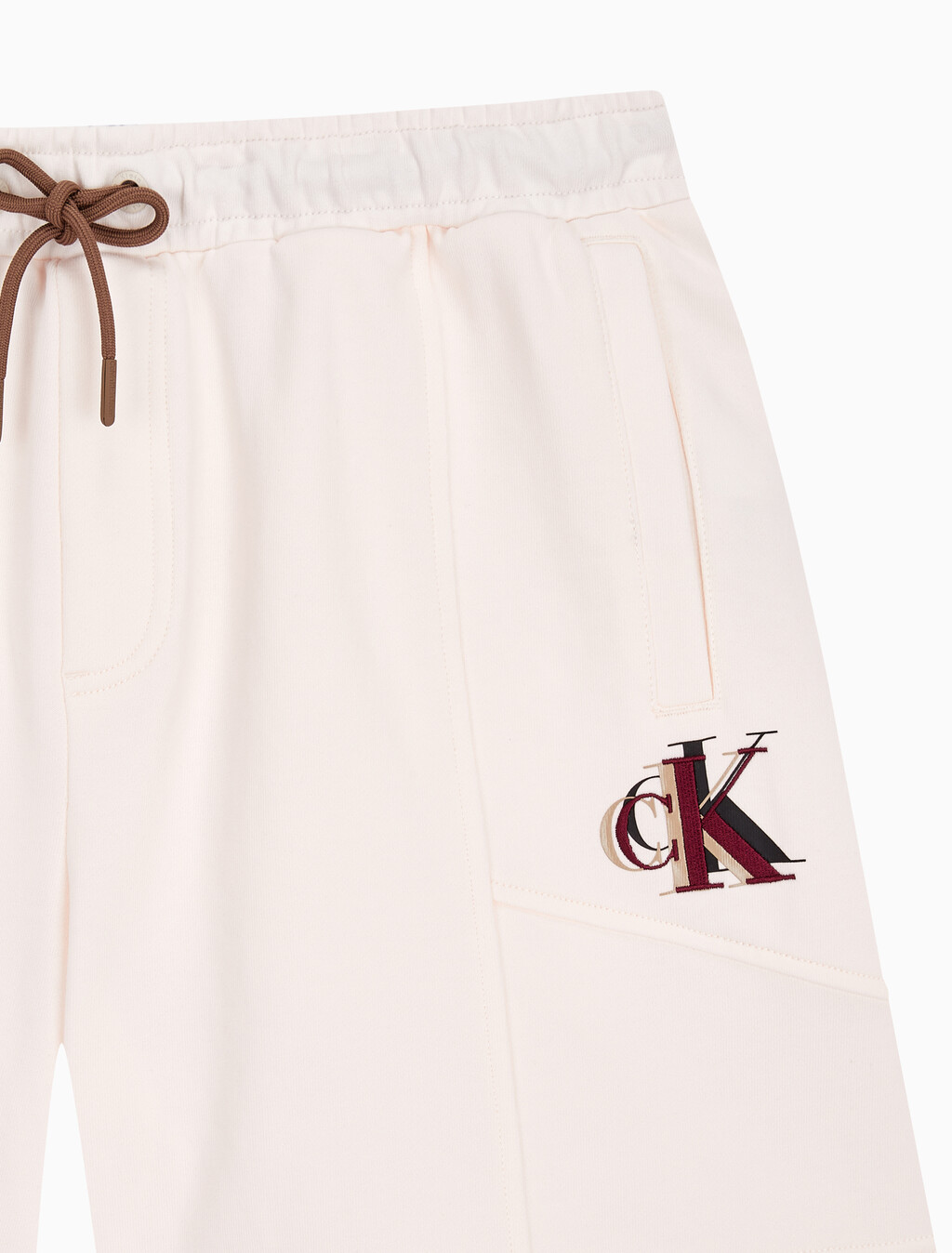 Buy 남성 시즈널 트리플 모노그램 스웨트 쇼츠 in color ANCIENT WHITE
