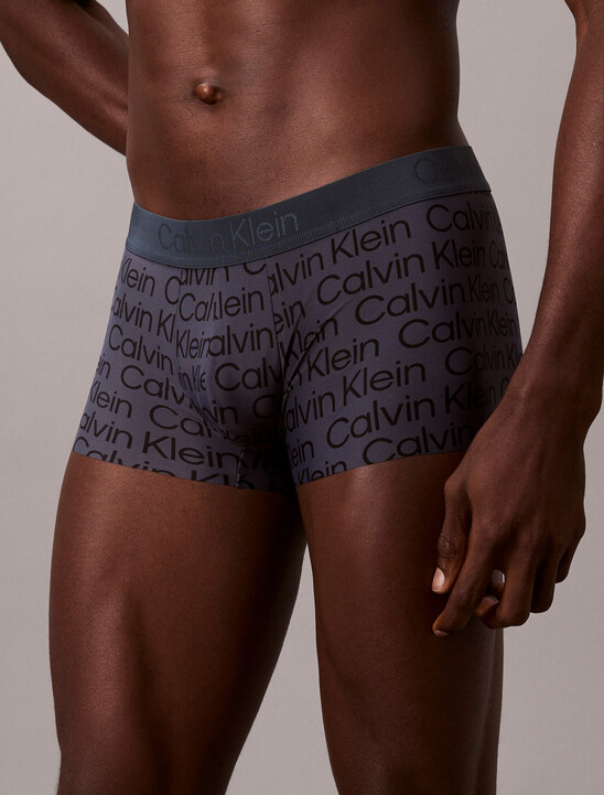 남성 CK 블랙 프린트 로우 라이즈 드로즈