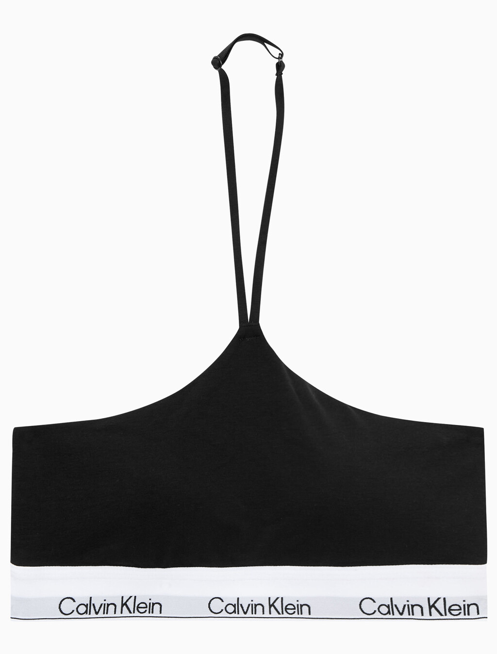 Buy 여성 아이콘 코튼 모달 홀터 브라렛 in color BLACK