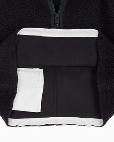 Buy 여성 릴랙스핏 쉐르파 크롭 풀오버 in color BLACK