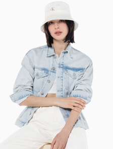 Buy 여성 오버사이즈핏 코르셋 데님 재킷 in color CHALKY BLUE