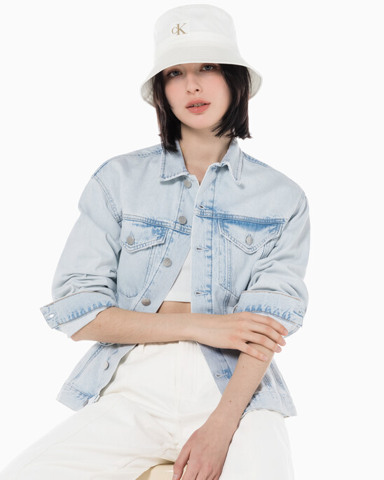 여성 오버사이즈핏 코르셋 데님 재킷