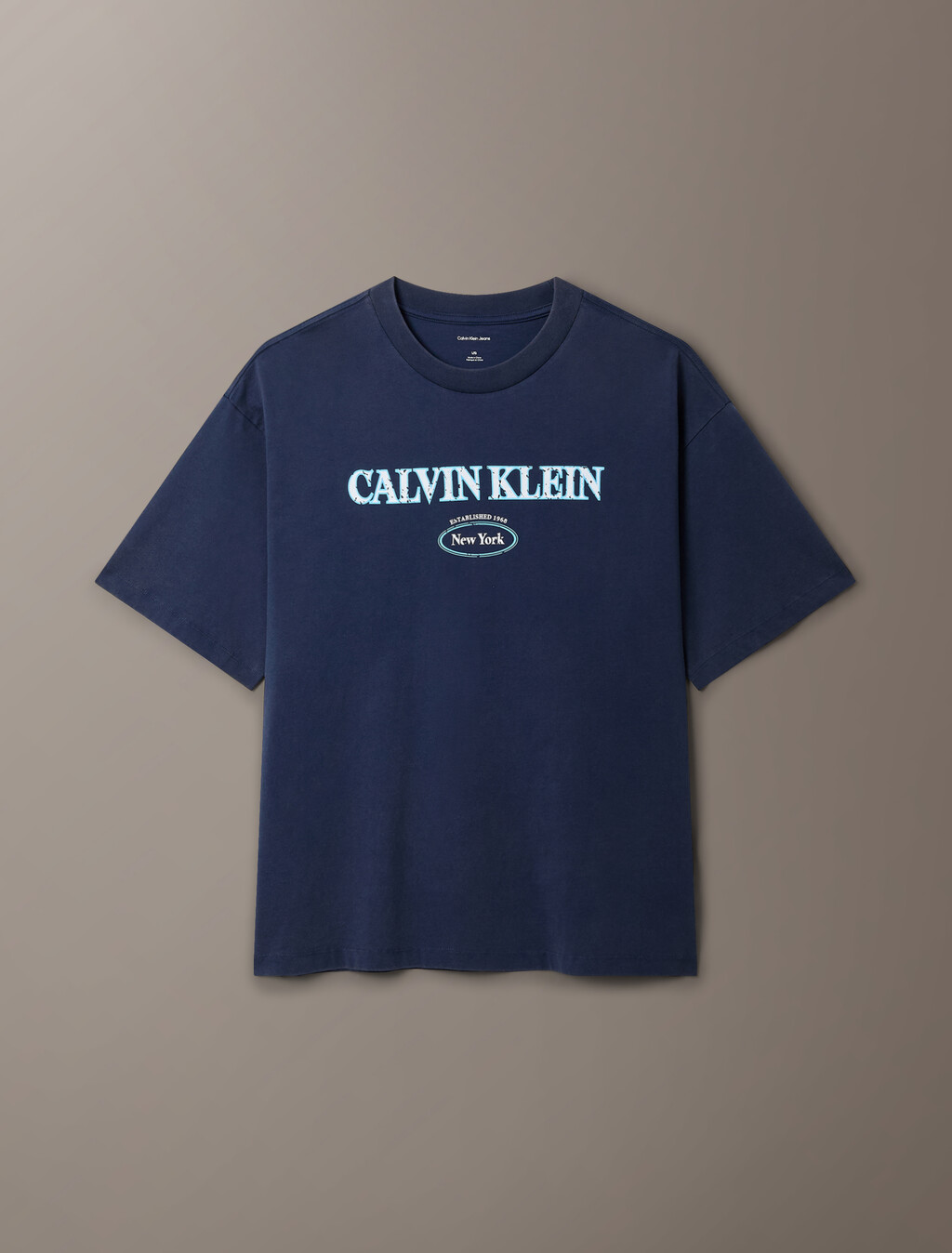Buy 애시드 워시 그래픽 티 in color Navy