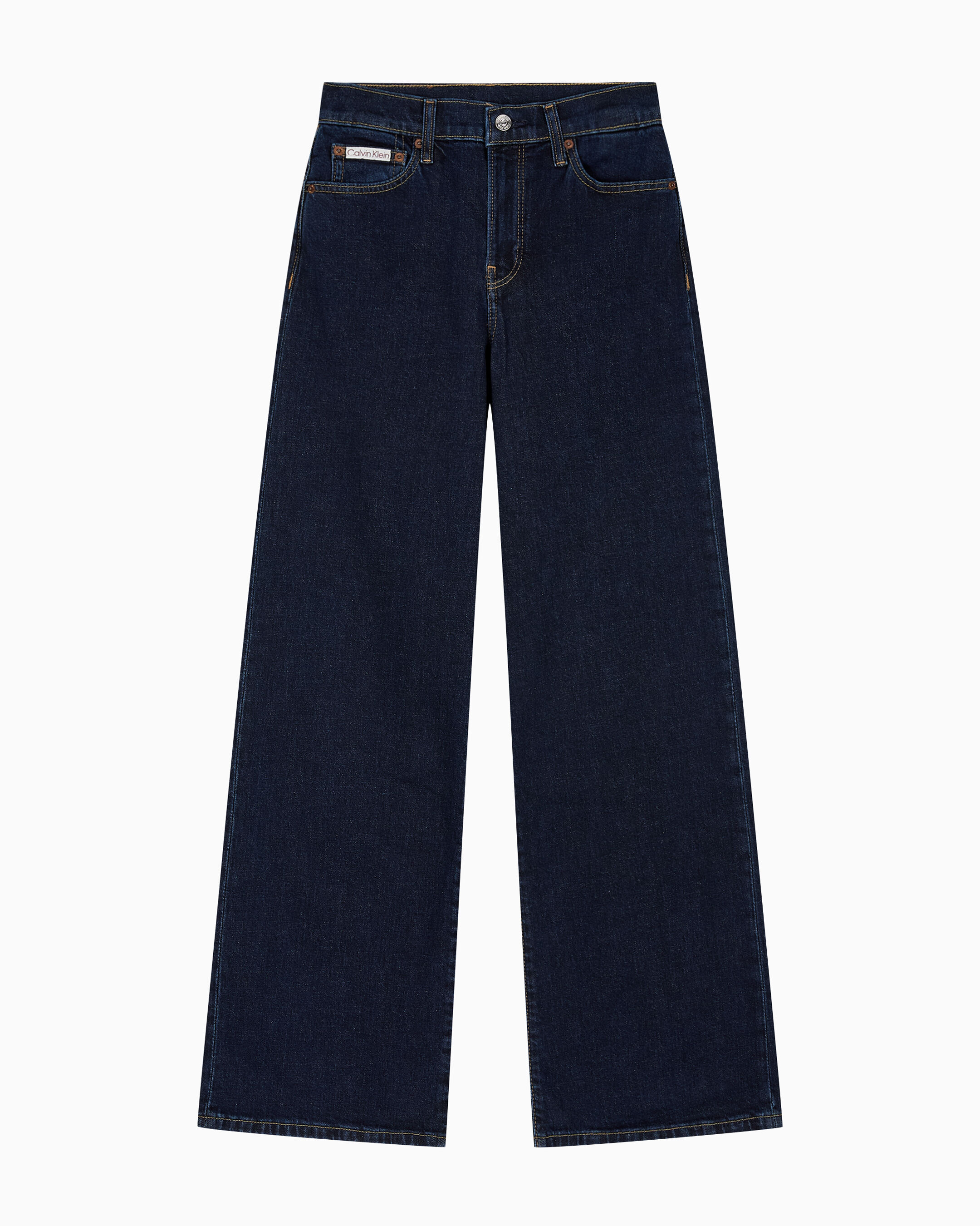 여성 와이드 린스 원시 데님 | blue | Calvin Klein Korea