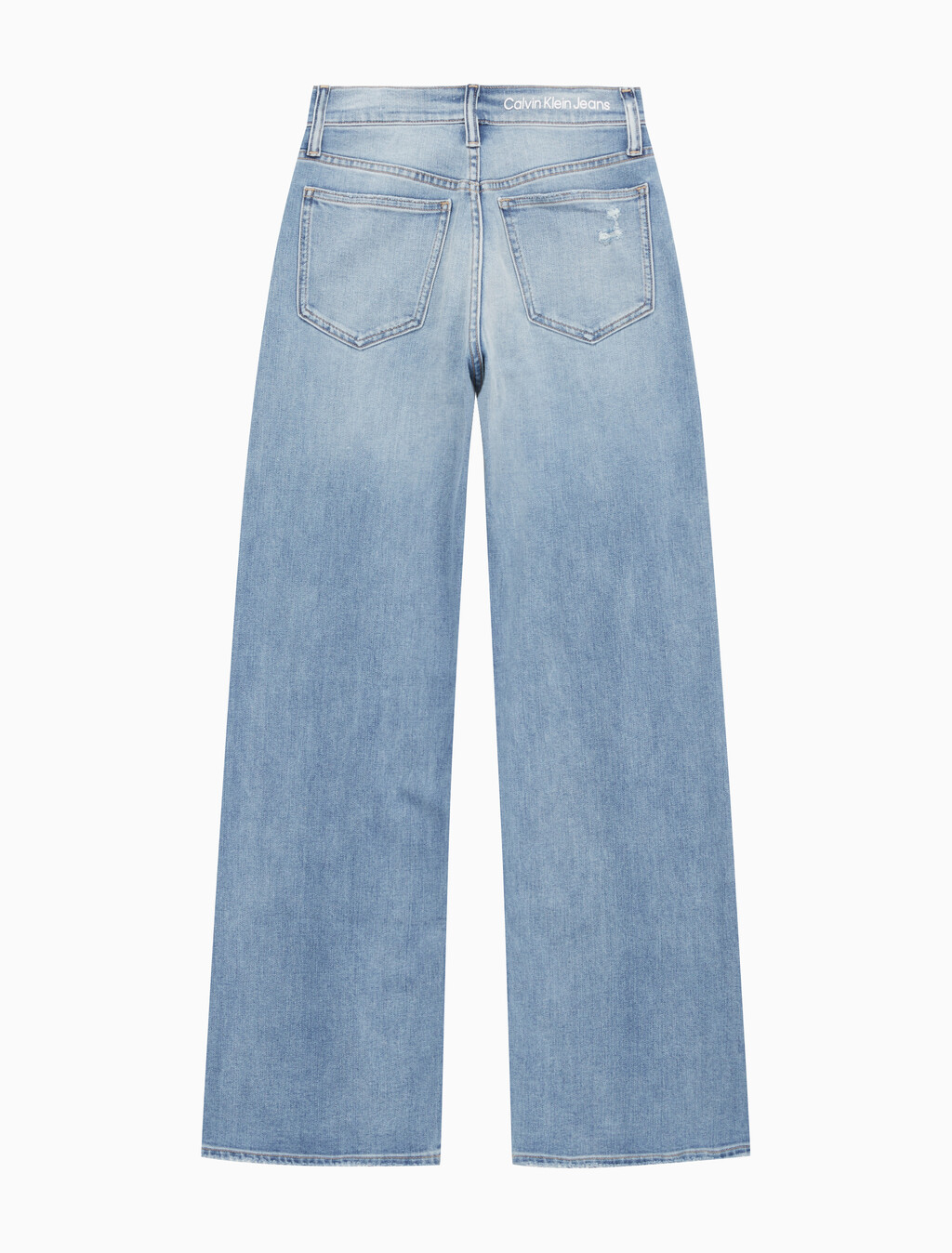 Buy 여성 하이라이즈 와이드핏 라이트블루 37.5 기능성 데님 in color CHALKY BLUE