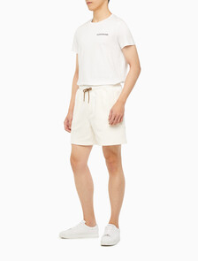 Buy 남성 시즈널 트리플 모노그램 스웨트 쇼츠 in color ANCIENT WHITE