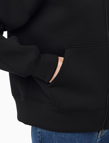 Buy 여성 크롭 오버사이즈 스웻셔츠 in color BLACK