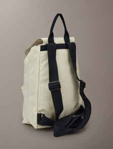 Buy 여성 볼드 로고 나일론 미니 플랩 백팩 in color BONE WHITE