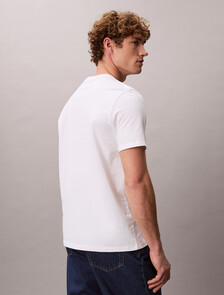 Buy 남성 20S 저지 클래식 마이크로 모노로고 티 in color BRIGHT WHITE