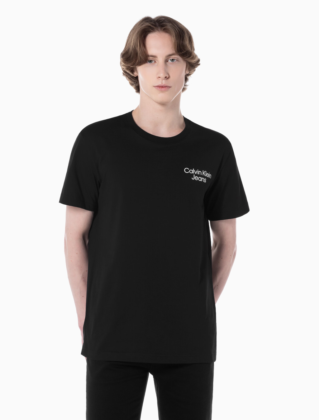 Buy 남성 이클립스 그래픽 반팔 티셔츠 in color CK BLACK