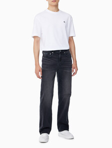 Buy 남성 90's 스트레이트핏 블랙 데님 in color WASHED BLACK LOGO LACE