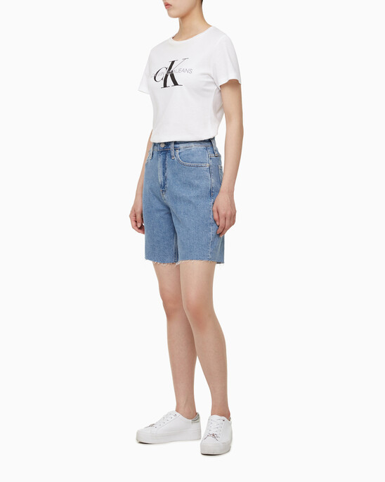여성 버뮤다 맘핏 데님 쇼츠