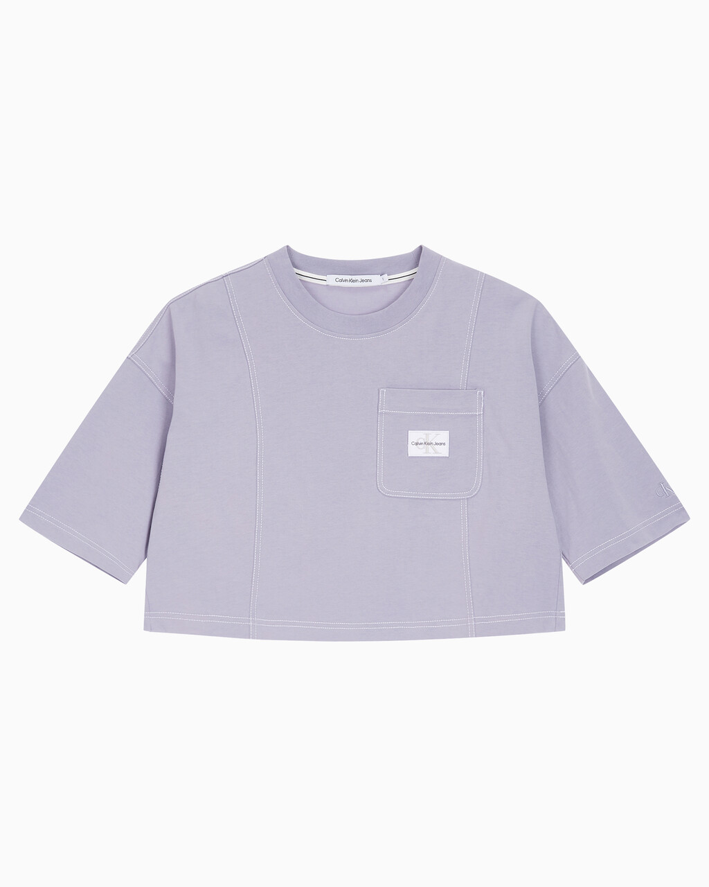 Buy 여성 패션 오버핏 크롭티 in color LAVENDER