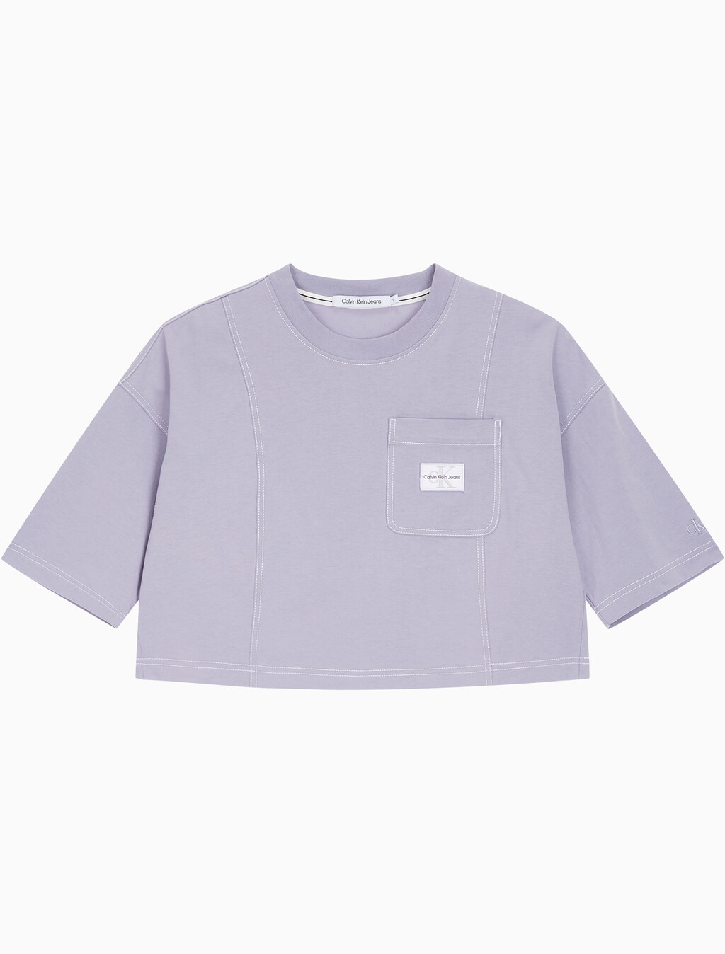 Buy 여성 패션 오버핏 크롭티 in color LAVENDER