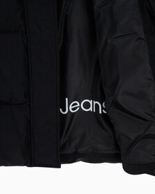 Buy 여성 벨트 롱 푸퍼 in color CK BLACK