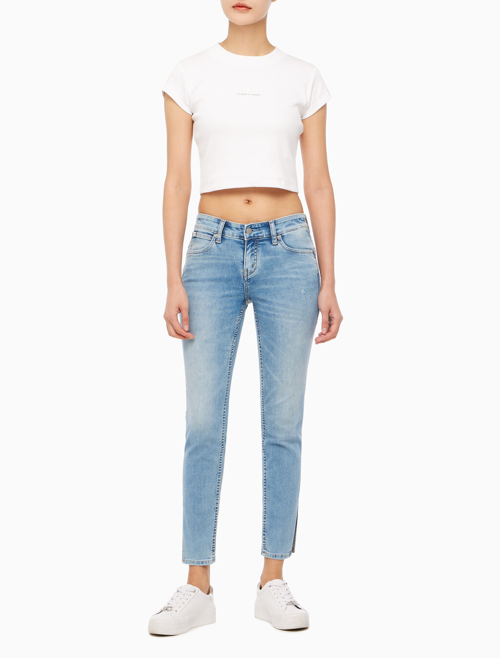Buy 여성 바디핏 라이트블루 37.5 기능성 데님 in color CHALKY BLUE