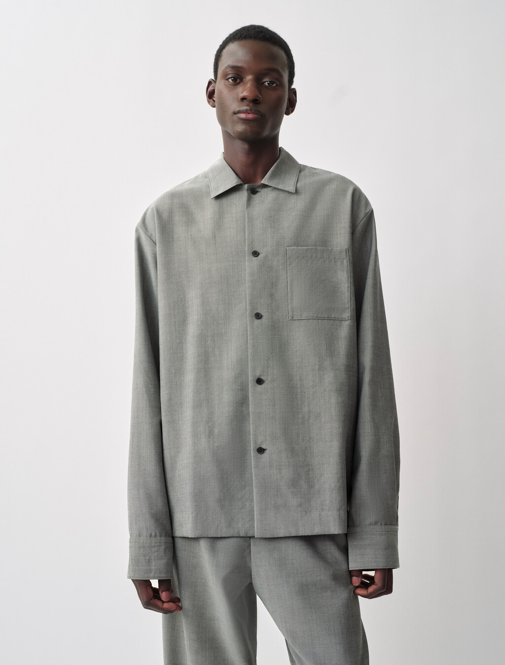 Buy ATLAS MENS WOVEN SHIRTING in color GREY