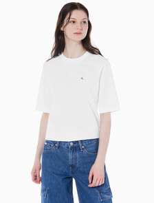 Buy 여성 릴렉스 로고 반팔 티셔츠 in color BRIGHT WHITE