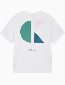 Buy 남성 이지핏 바우하우스 로고 그래픽 반팔 티셔츠 in color BRILLIANT WHITE