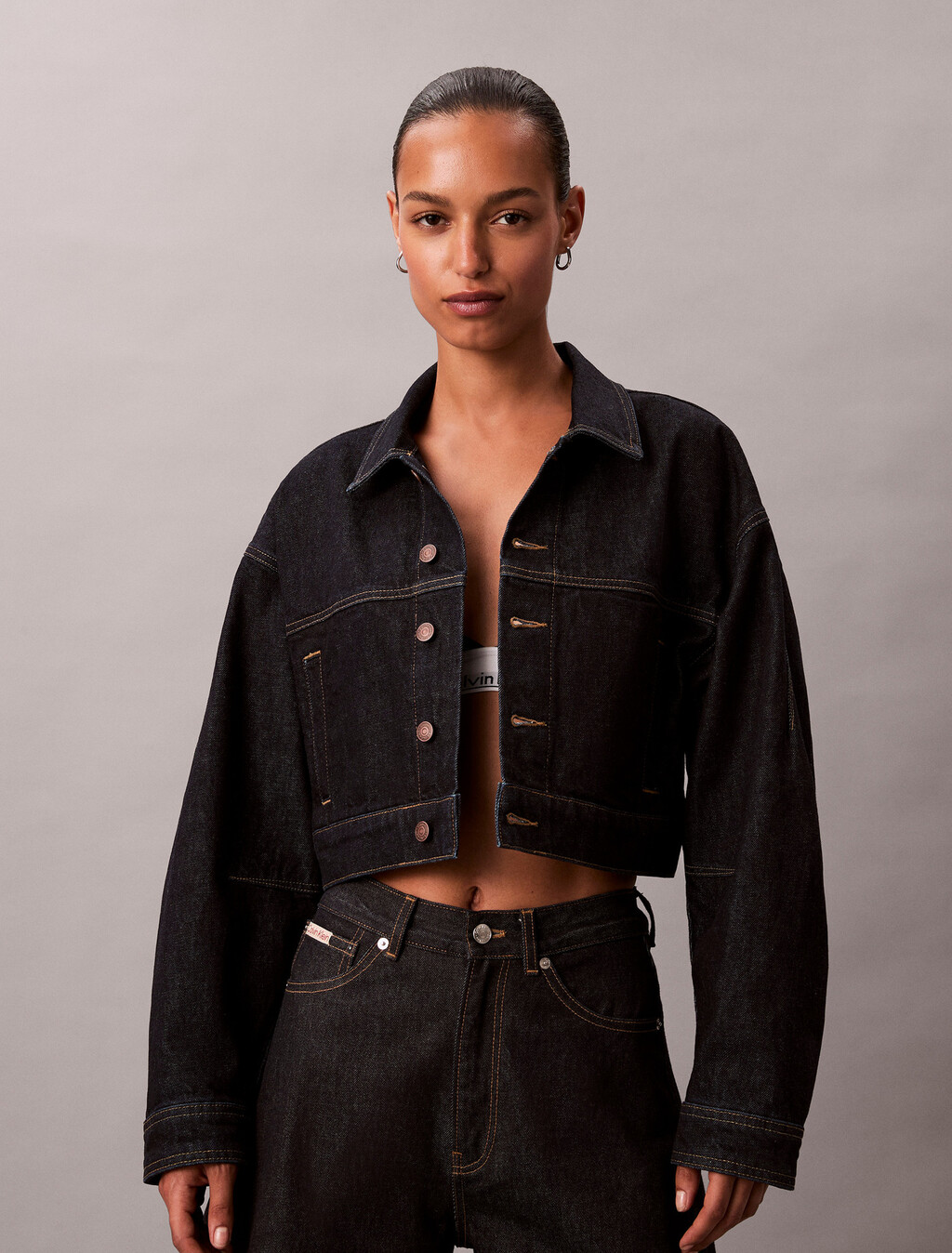 Buy 여성 린스 데님 자켓 in color TENCEL RINSE BLUE