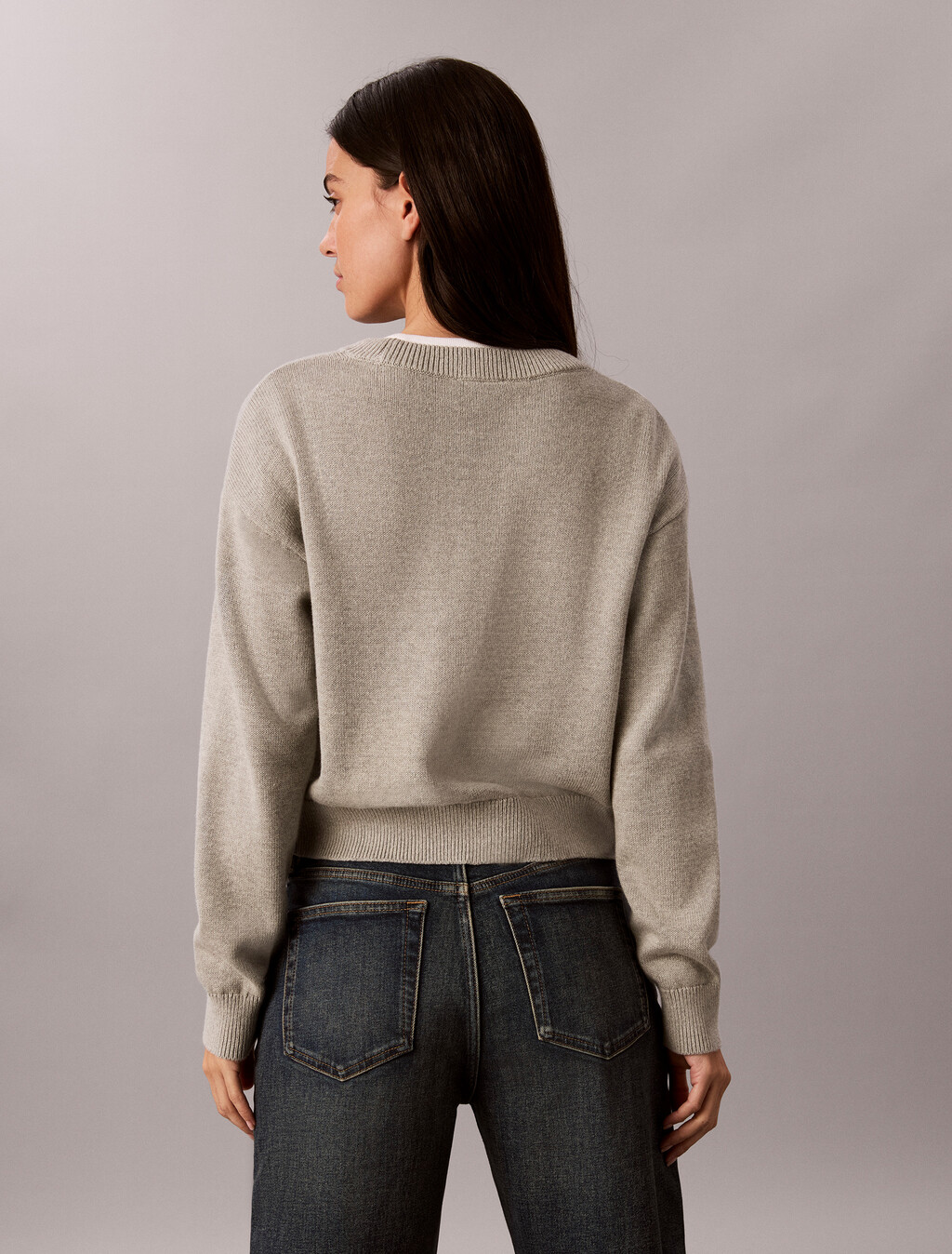 Buy 여성 테리 모노고로 스웨터 in color GREY HEATHER