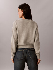 Buy 여성 테리 모노고로 스웨터 in color GREY HEATHER
