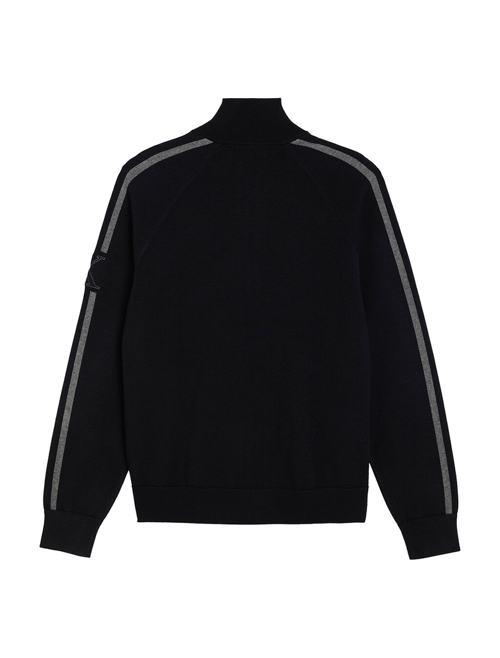 Buy 남성 테크 니트 모크넥 풀집업 스웨터 in color BLACK