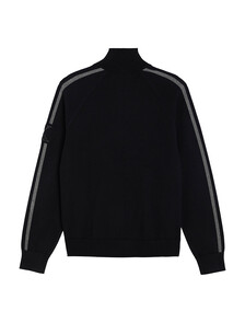 Buy 남성 테크 니트 모크넥 풀집업 스웨터 in color BLACK