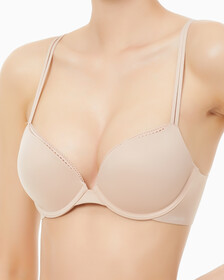 Buy 여성 캘빈 클라인 리퀴드 터치 푸쉬업 플런지 브라 in color HONEY ALMOND
