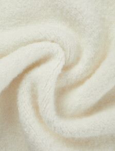 Buy 남녀공용 모노그램 패치 로고 부클 머플러 in color Ivory