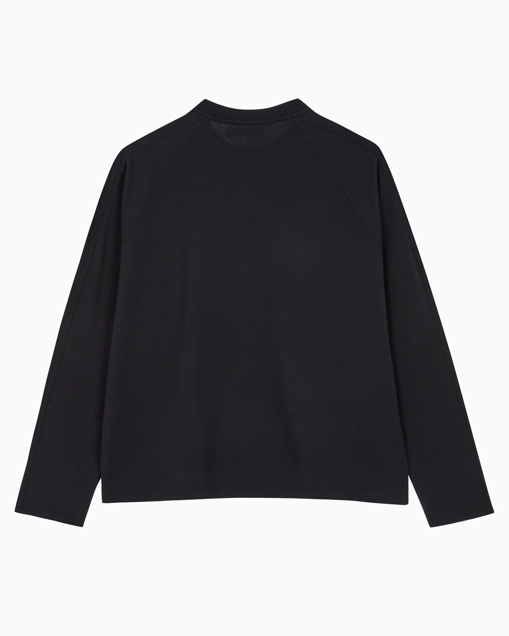 Buy [손흥민 캡슐] 남성 박시 롱슬리브 티셔츠 in color BLACK BEAUTY