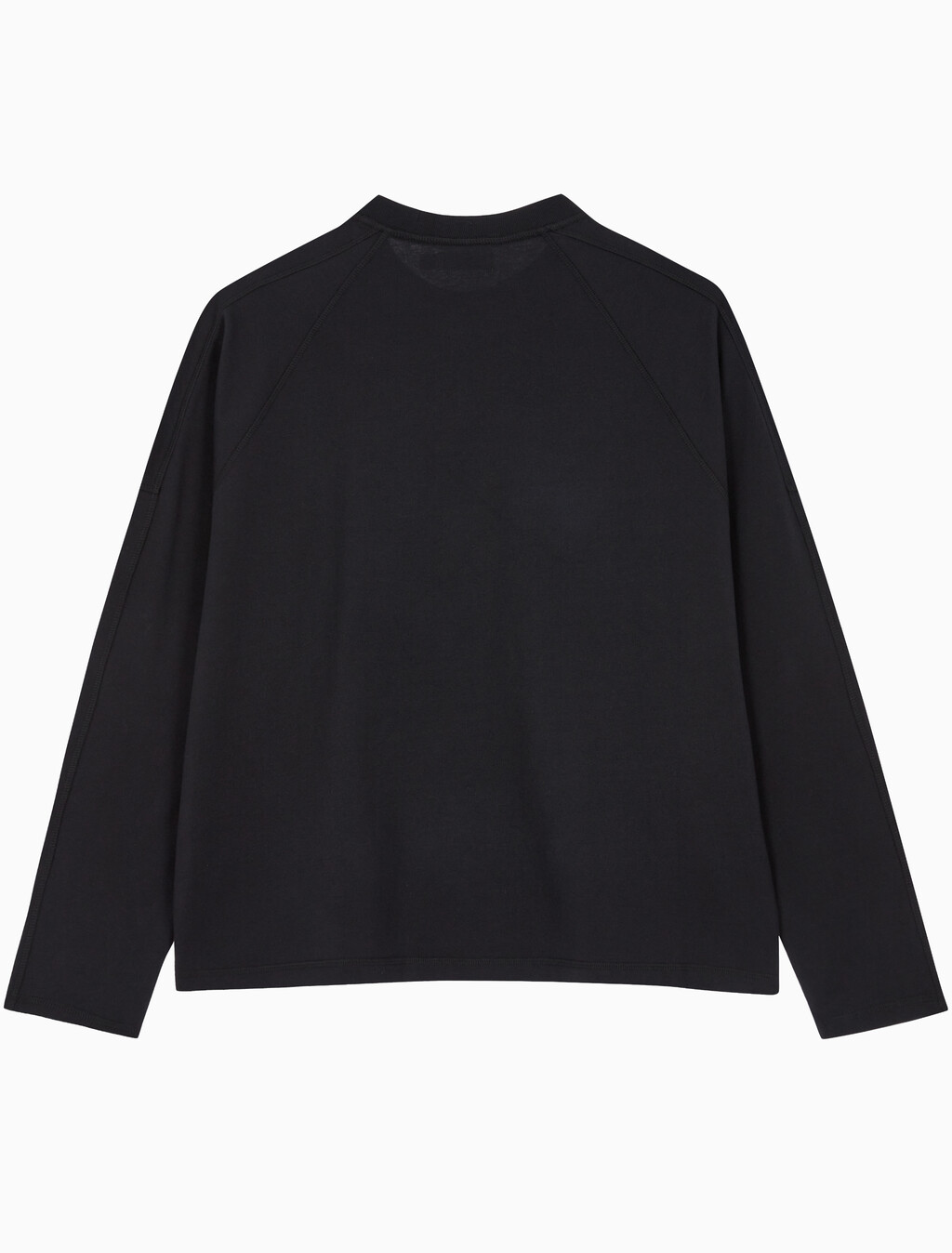 Buy [손흥민 캡슐] 남성 박시 롱슬리브 티셔츠 in color BLACK BEAUTY