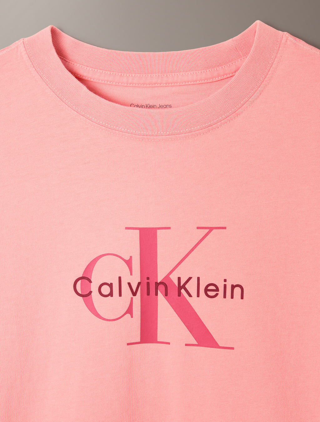 Buy 여성 애시드워시 히어로 모노로고 티 in color Light Red