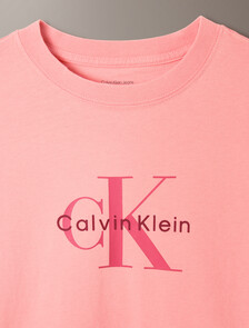 Buy 여성 애시드워시 히어로 모노로고 티 in color Light Red