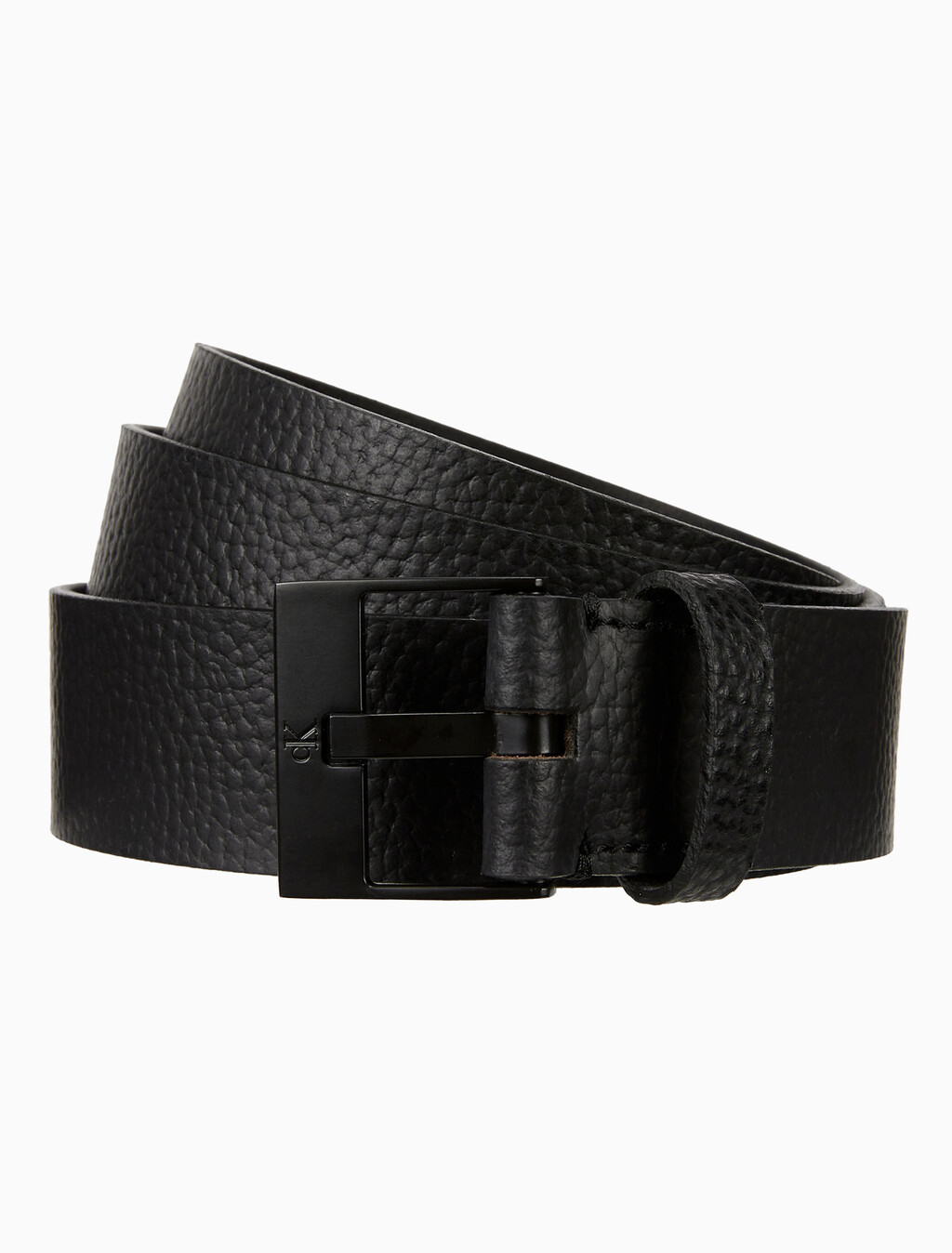 Buy 남성 CKJ 스퀘어 버클 커머셜 벨트 35MM in color BLACK/MATTE BLACK