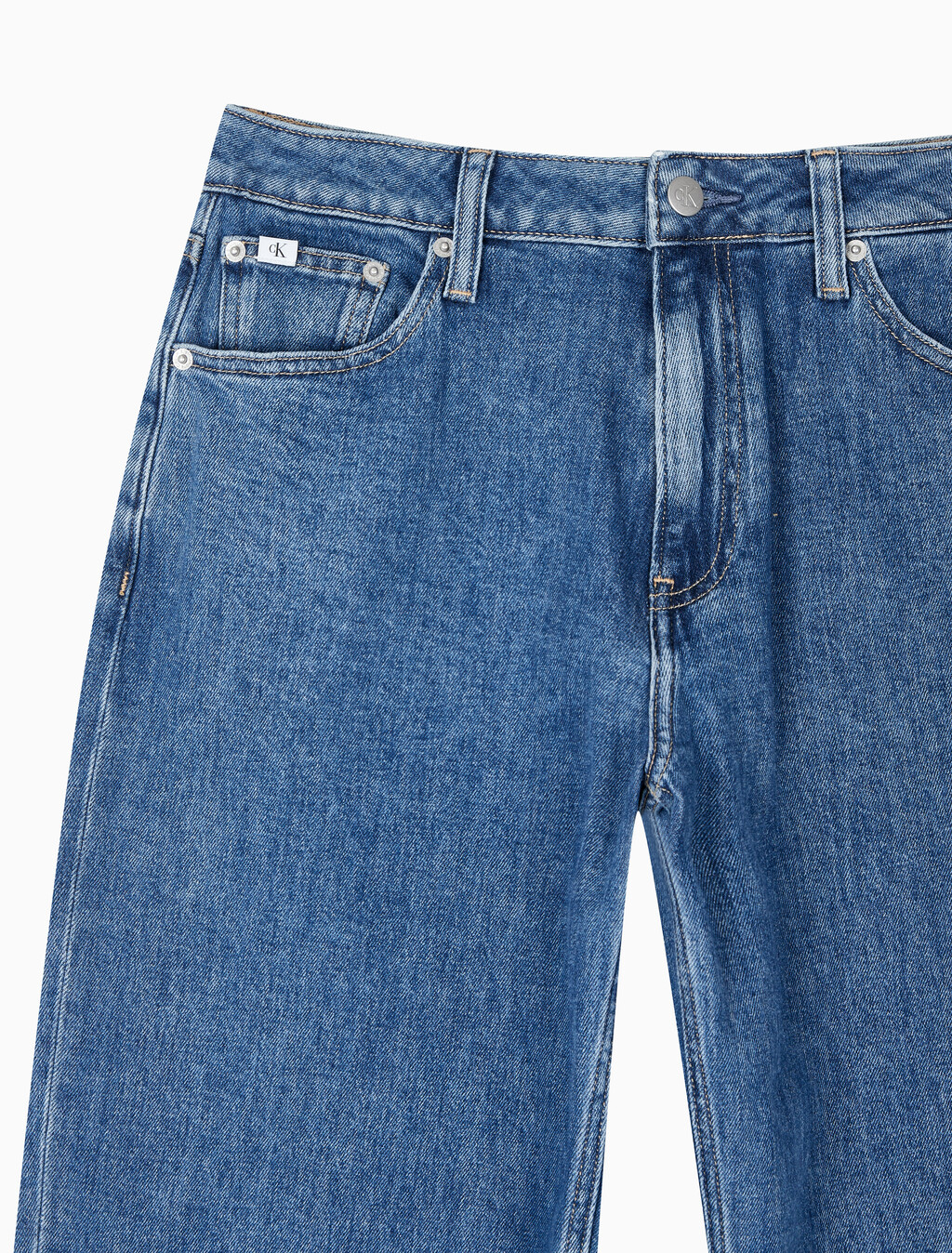 Buy 여성 90's 스트레이트핏 미드블루 데님 in color MID BLUE BACK EMBRO