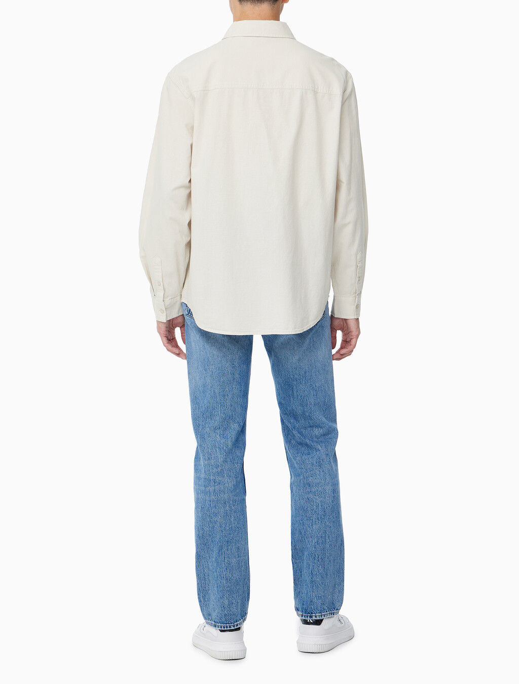 Buy 남성 릴렉스핏 샴브레이 코튼 셔츠 in color LIGHT BEIGE