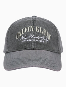 Buy 남녀공용 데님 시즈널 그래픽 볼캡 in color Grey