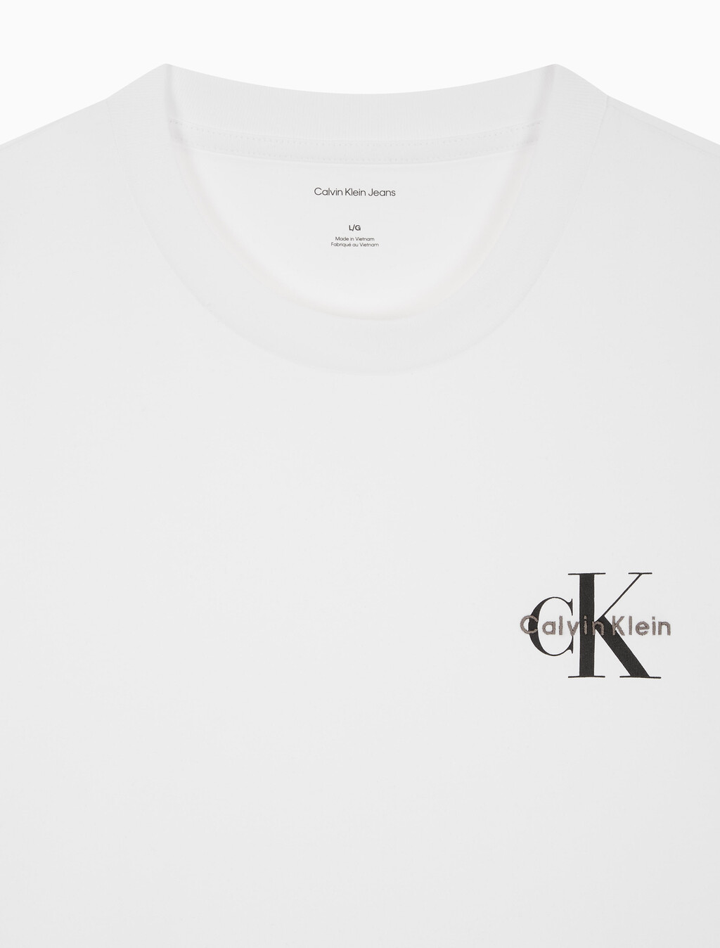 Buy 남성 레귤러핏 모노그램 로고 반팔 티셔츠 in color BRILLIANT WHITE