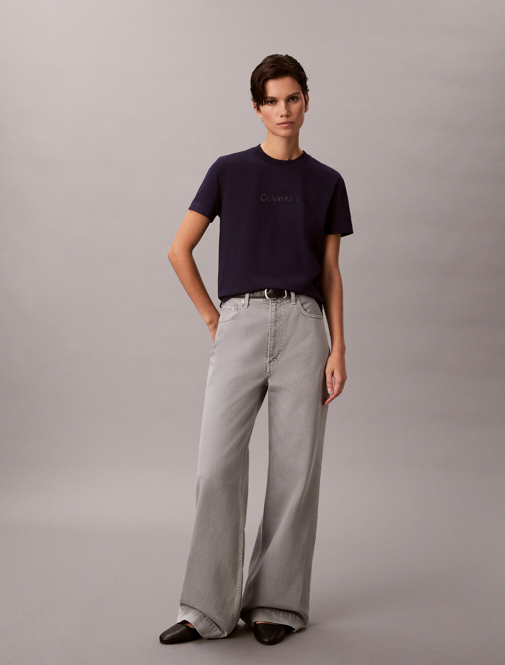 Buy 여성 쿨링 저지 릴렉스드 티 in color Evening Blue