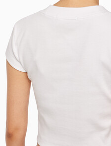 Buy 여성 모노그램 베이비 티셔츠  in color BRIGHT WHITE