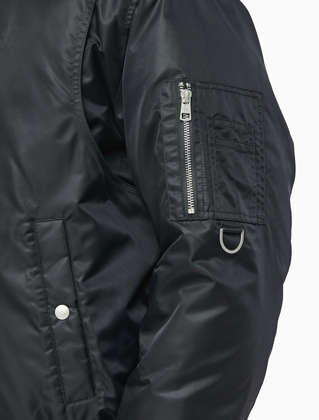 Buy 남성 후디 보머 다운 자켓 in color CK BLACK