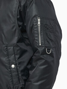Buy 남성 후디 보머 다운 자켓 in color CK BLACK