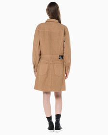 Buy 여성 캔버스 트러커 드레스 in color MID BLUE BACK EMBRO