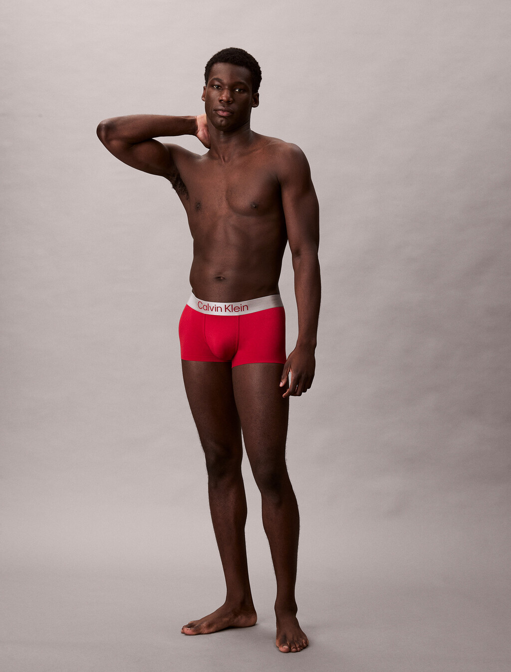 Buy 남성 브러시드 마이크로파이버 스트레치 로우 라이즈 트렁크 in color Brown